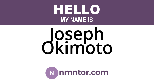 Joseph Okimoto