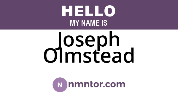 Joseph Olmstead