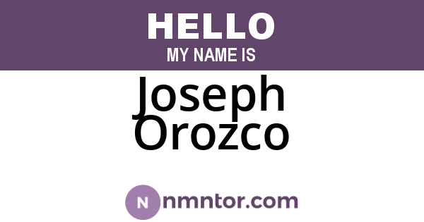 Joseph Orozco