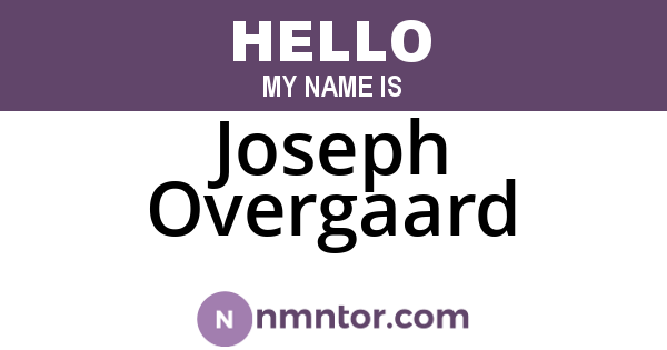 Joseph Overgaard