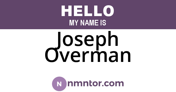 Joseph Overman