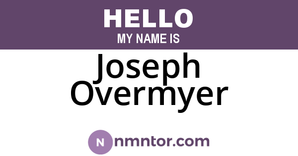 Joseph Overmyer