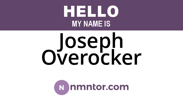 Joseph Overocker