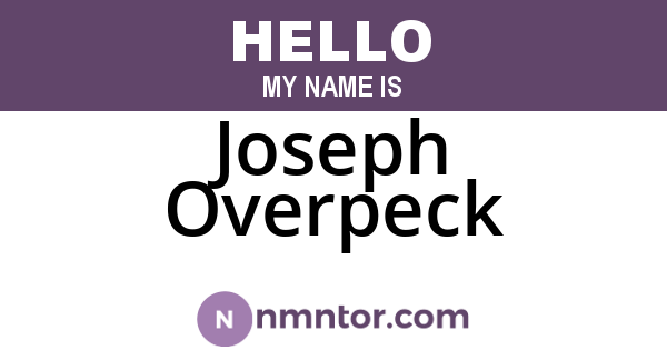 Joseph Overpeck