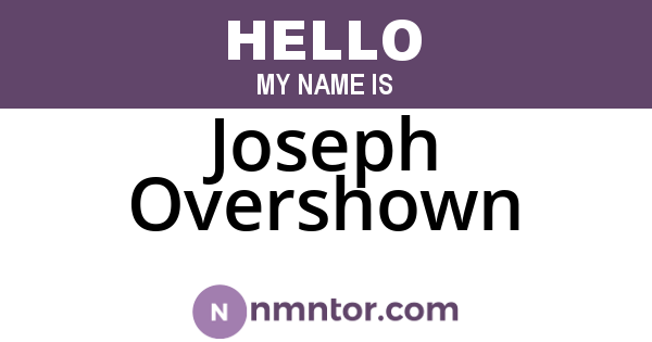 Joseph Overshown