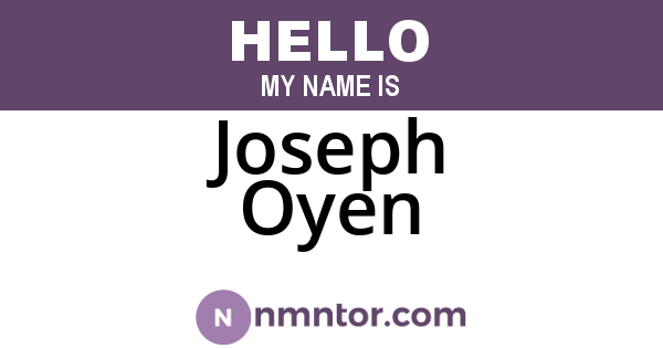 Joseph Oyen