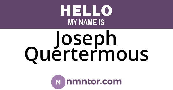 Joseph Quertermous
