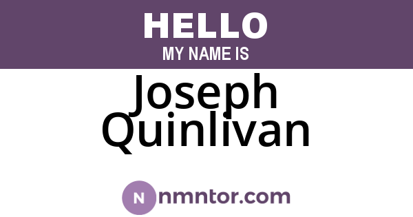 Joseph Quinlivan
