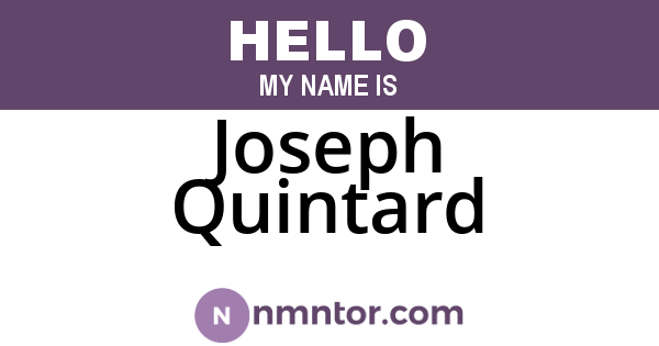 Joseph Quintard