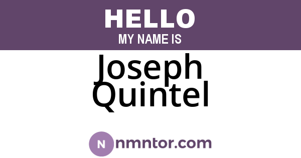 Joseph Quintel