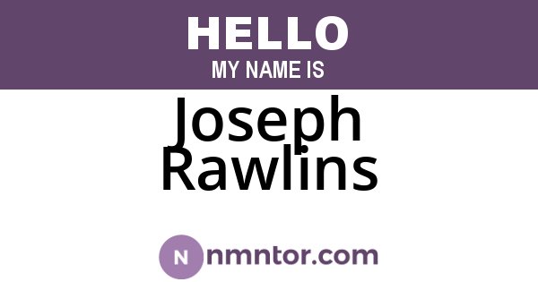 Joseph Rawlins