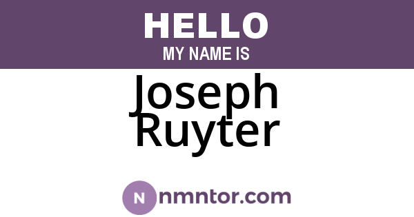 Joseph Ruyter