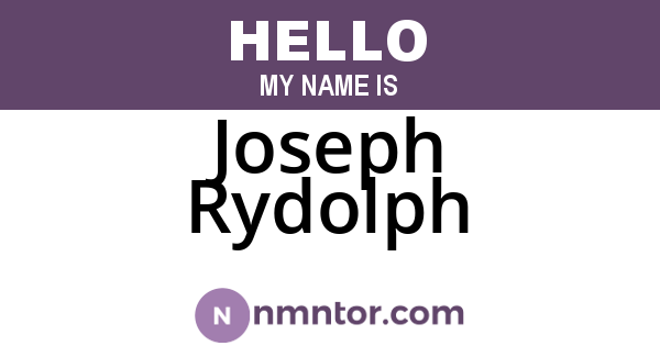 Joseph Rydolph