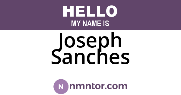 Joseph Sanches