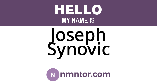 Joseph Synovic
