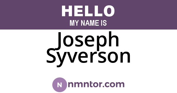 Joseph Syverson
