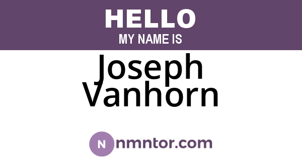 Joseph Vanhorn
