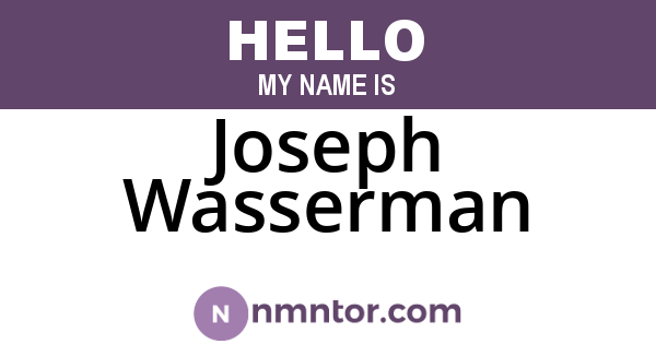 Joseph Wasserman