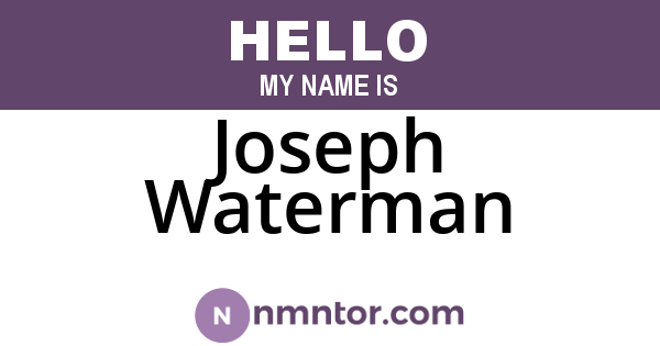 Joseph Waterman