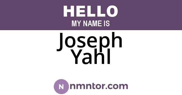 Joseph Yahl