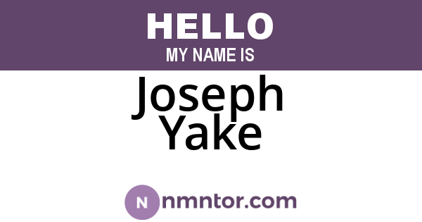 Joseph Yake