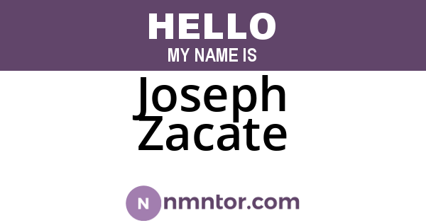 Joseph Zacate