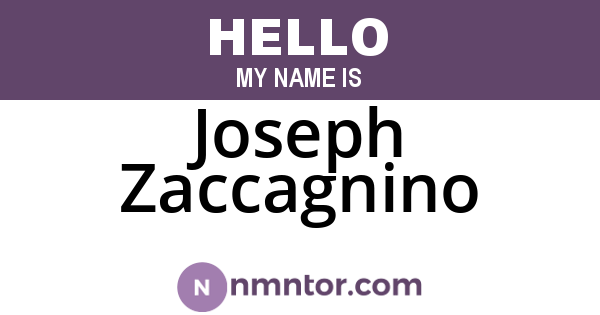 Joseph Zaccagnino
