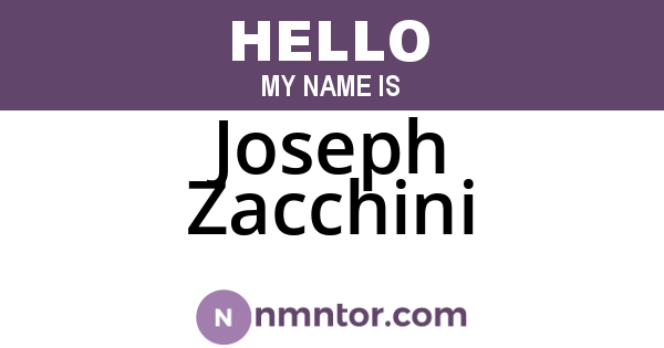 Joseph Zacchini