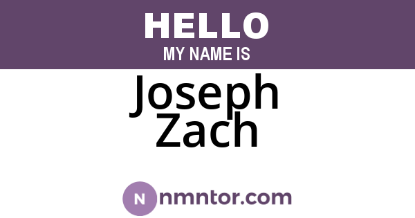 Joseph Zach