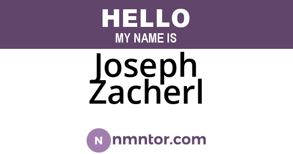 Joseph Zacherl