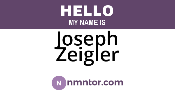 Joseph Zeigler