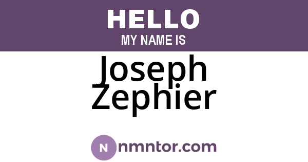 Joseph Zephier