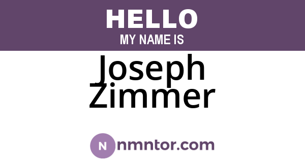 Joseph Zimmer