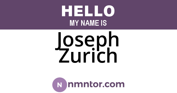 Joseph Zurich