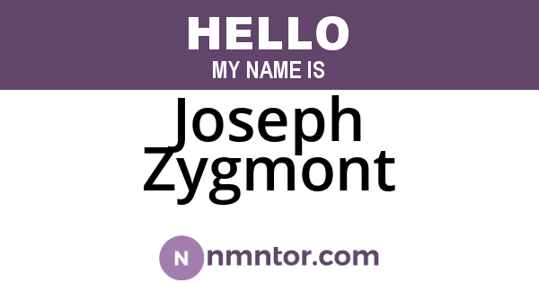 Joseph Zygmont