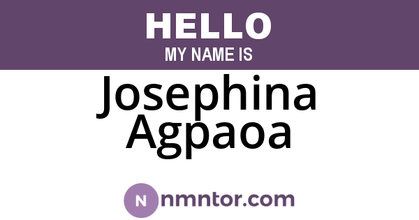 Josephina Agpaoa