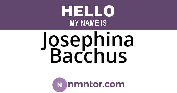 Josephina Bacchus
