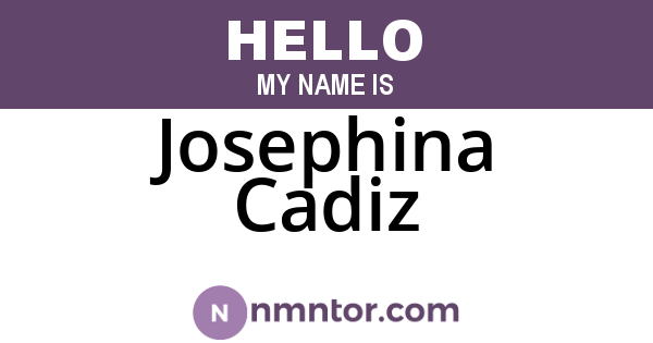 Josephina Cadiz