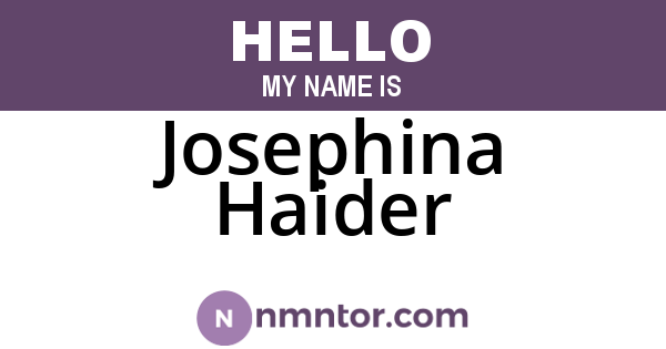 Josephina Haider