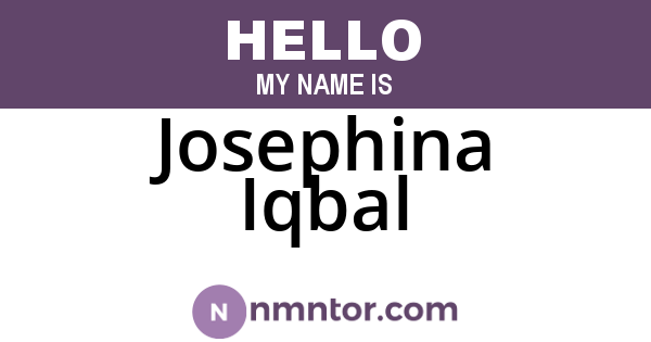 Josephina Iqbal