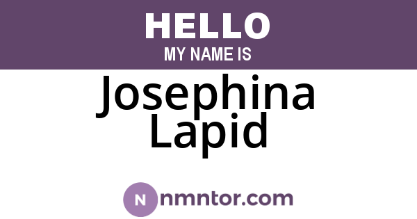 Josephina Lapid