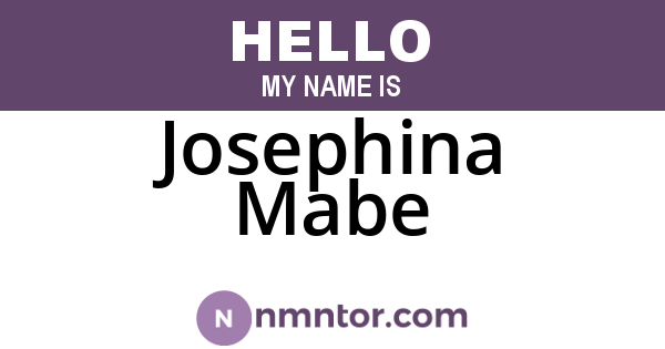 Josephina Mabe