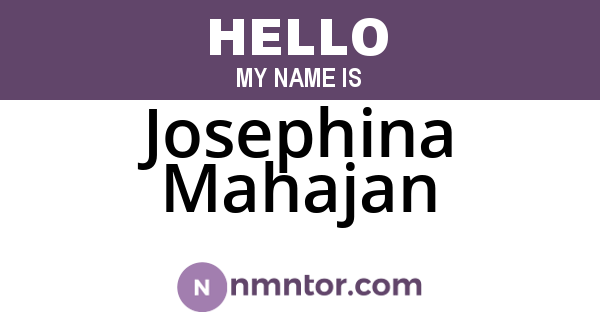 Josephina Mahajan