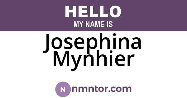 Josephina Mynhier