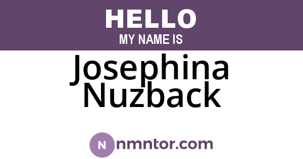 Josephina Nuzback