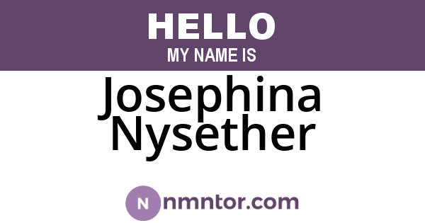 Josephina Nysether