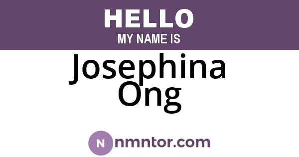 Josephina Ong