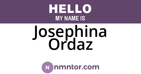 Josephina Ordaz