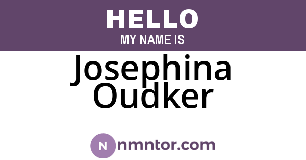 Josephina Oudker