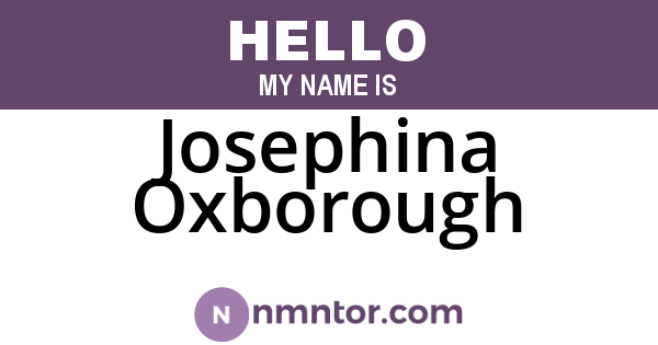 Josephina Oxborough
